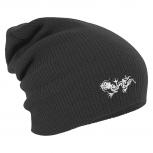 Longbeanie Slouch-Beanie Wintermütze Stickmotiv Drache 54560 grau