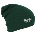 Longbeanie Slouch-Beanie Wintermütze Stickmotiv Drache 54560 grün