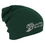 Longbeanie Slouch-Beanie Mütze Loud Pipes save Lives 54563 grün