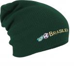 Longbeanie Slouch-Beanie Brasilien Fussball 54581 grün