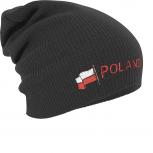 Longbeanie Slouch-Beanie Mütze Polen mit Fahne 54596