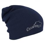 Longbeanie Slouch-Beanie Wintermütze Stickmotiv Champion 54820 Navy