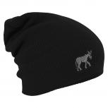 Longbeanie Slouch-Beanie Mütze Esel 54828 schwarz