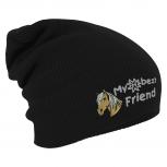 Longbeanie Slouch-Beanie Mütze Haflinger my best friend 54840 schwarz