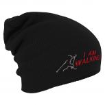 Longbeanie Slouch-Beanie Wintermütze I am walking 54843 schwarz