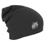Longbeanie Slouch-Beanie Wintermütze Katze grau 54849 grau