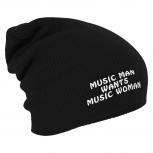 Longbeanie Slouch-Beanie Wintermütze Music Man wants 54852 schwarz