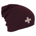 Longbeanie Slouch-Beanie Wintermütze Kreuz 54899