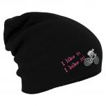 Longbeanie Slouch-Beanie I bike it  54904 schwarz