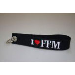Filz-Schlüsselanhänger mit Stick I love FFM Gr. ca. 17x3cm 14313 schwarz