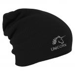 Longbeanie Slouch-Beanie Wintermütze Einhorn Unicorn 55125 schwarz