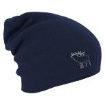 Longbeanie Slouch-Beanie Hirsch 55141 Navy