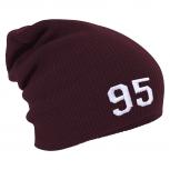 Longbeanie Slouch-Beanie Mütze Einstickung - Zahl 95 - 55147