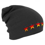 Longbeanie Slouch-Beanie Mütze Deutschland Sterne 55171