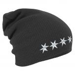 Longbeanie Slouch-Beanie Mütze 4 Sterne 55172 grau