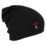 Longbeanie Slouch-Beanie Mütze Dartpfeile 55180 schwarz