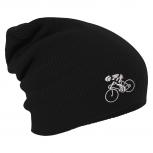 Longbeanie Slouch-Beanie Mütze Fahrradfahrer 55193 schwarz