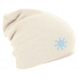 Longbeanie Slouch-Beanie Mütze Schneeflocke 55211 natur