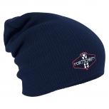Longbeanie Slouch-Beanie Mütze DDR Motiv Fortschritt 55249 Navy
