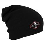 Longbeanie Slouch-Beanie Mütze DDR Motiv Fortschritt 55249 schwarz