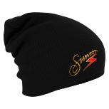 Longbeanie Slouch-Beanie Mütze DDR Motiv Simson Blitz 55269 schwarz