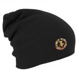 Longbeanie Slouch-Beanie Mütze DDR Emblem 55272 schwarz