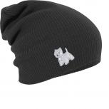 Longbeanie Slouch-Beanie Mütze Hund 55291 grau