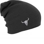 Longbeanie Slouch-Beanie Mütze Büffelkopf Schädel 55308