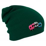 Longbeanie Slouch-Beanie Mütze Schafe 55310 grün