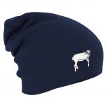 Longbeanie Slouch-Beanie Schaf 55318 Navy