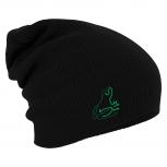 Longbeanie Slouch-Beanie Frosch 55331 schwarz