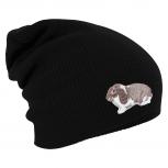 Longbeanie Slouch-Beanie Mütze Kanninchen 55342 schwarz
