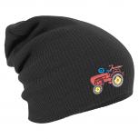 Longbeanie Slouch-Beanie Traktor rot Junior 55370