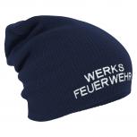 Longbeanie Slouch-Beanie Werksfeuerwehr 55401 Navy