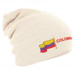 Longbeanie Slouch-Beanie Flagge Kolumbien 55436 natur