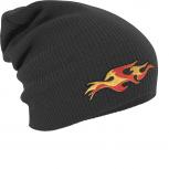 Longbeanie Slouch-Beanie Mütze Flamme 55604