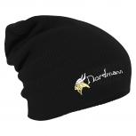 Longbeanie Slouch-Beanie Wintermütze Nordmann Wikinger 55611 schwarz