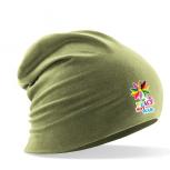 Longbeanie Slouch-Beanie Sommerbeanie - Peace Not War - 56675 beige