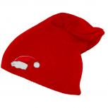 Long-Beanie Mütze Slouch-Beanie Stickerei Weihnachtsmütze 55779 rot