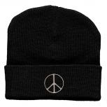 Hip-Hop Mütze PEACE Friedenszeichen 56401 schwarz