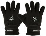 Handschuhe Fleece mit Einstickung Stern Star 56508-1 schwarz