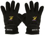 Handschuhe Fleece mit Einstickung Snowboarder 56508-7 schwarz