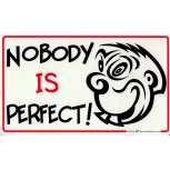 Sprüche-Schild - NOBODY IS PERFECT! - 309236 - 25cm x 15cm