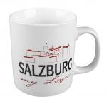 Keramiktasse mit Print I Love Salzburg 57249 weiss