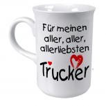 Tasse mit Print für den besten Trucker 57279 weiss