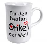 Tasse mit Print für den besten Onkel weiss 57284