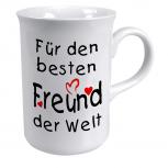 Tasse mit Print für den besten Freund weiss 57286