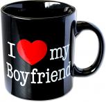 Tasse mit Print I love my Boyfriend 57408 schwarz