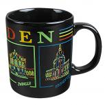 Keramiktasse mit Print Dresden 57449 schwarz