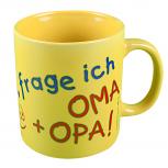 Tasse mit Print Wenn Mama und Papa nein sagen 57466 gelb